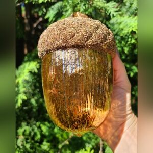 Glass acorn ornament decoration